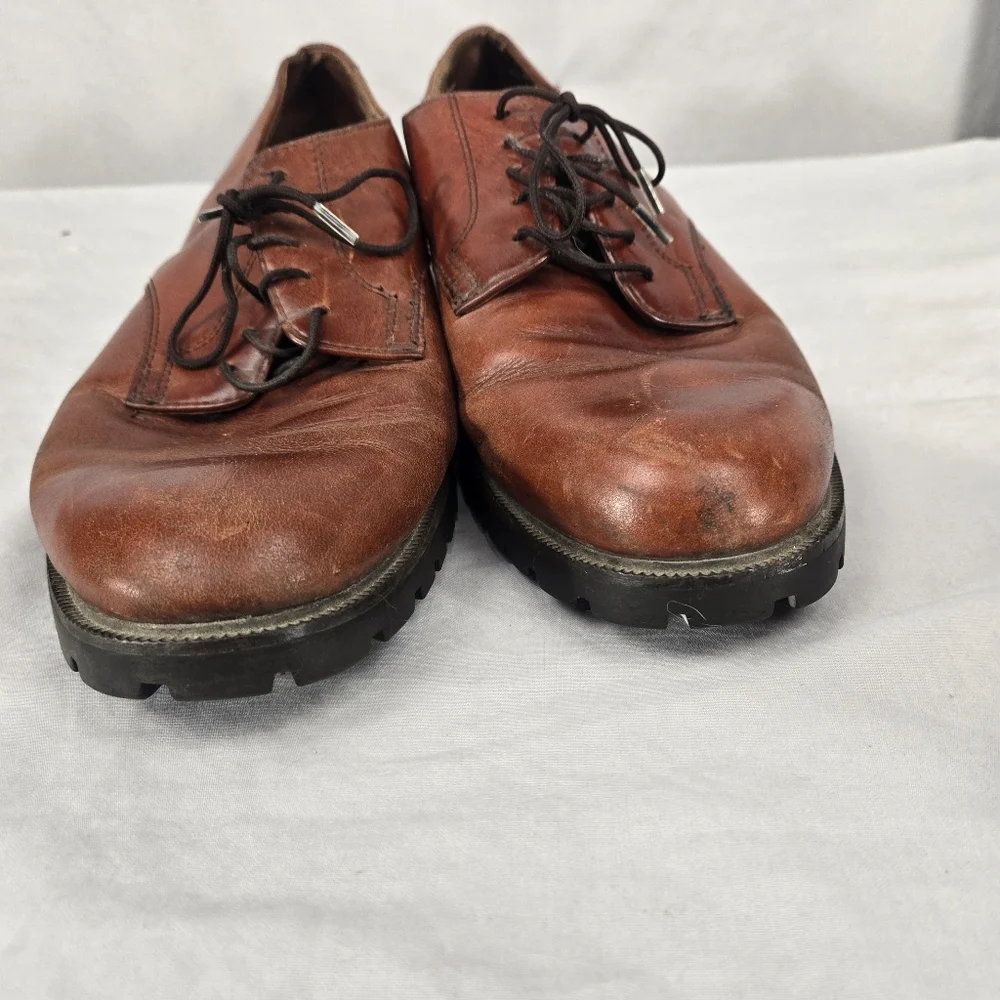 Mens Thornton Bay Classics William Oxford Dress Shoes Size 10 M Brown Lace